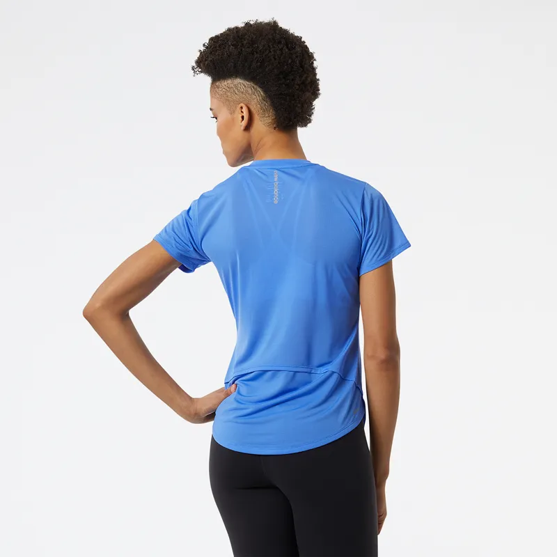 Polera Running Mujer New Balance Graphic Accelerate Azul