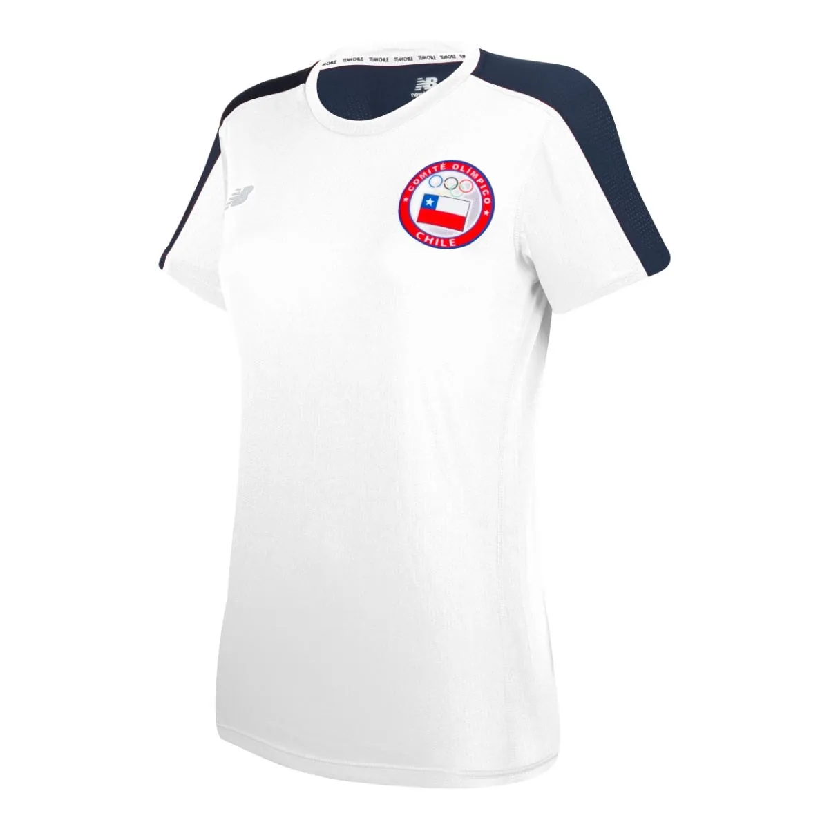 Polera Running Mujer New Balance Team Chile Blanca