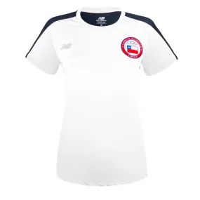 Polera Running Mujer New Balance Team Chile Blanca