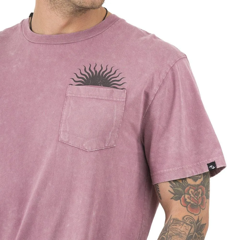 Polera Stoked Sun Hombre Rosada