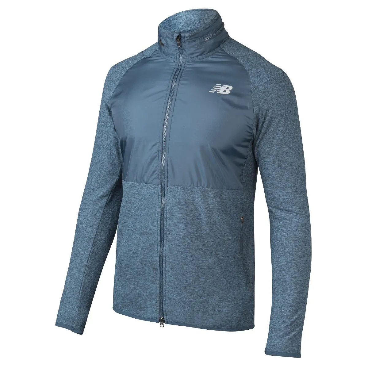 Polerón Running Hombre New Balance Full Zip Fast Azul