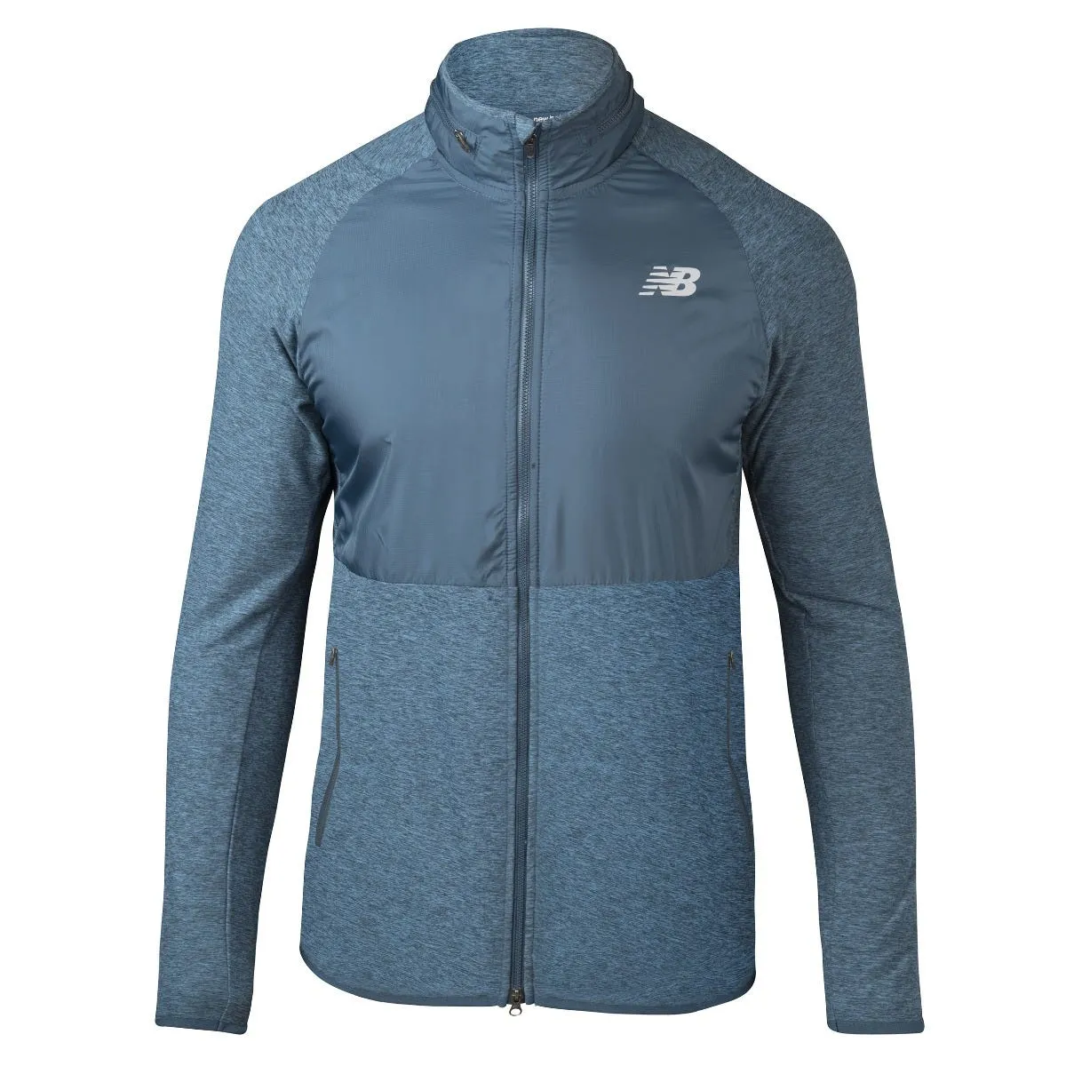 Polerón Running Hombre New Balance Full Zip Fast Azul