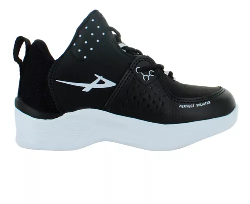 Pontiac Tenis Basquet Correr Atletico Textil Negro Niño 8401