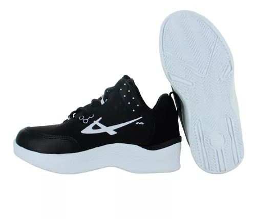 Pontiac Tenis Basquet Correr Atletico Textil Negro Niño 8401