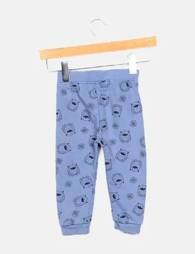 Primark Pantalon azul estampado