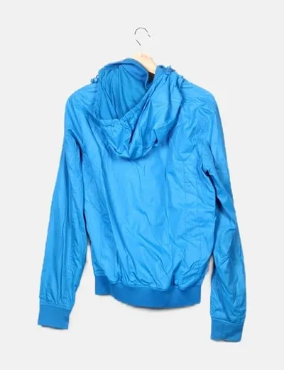 Pull&Bear Impermeable básico azul