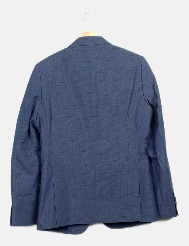 Puroego Blazer azul estampada