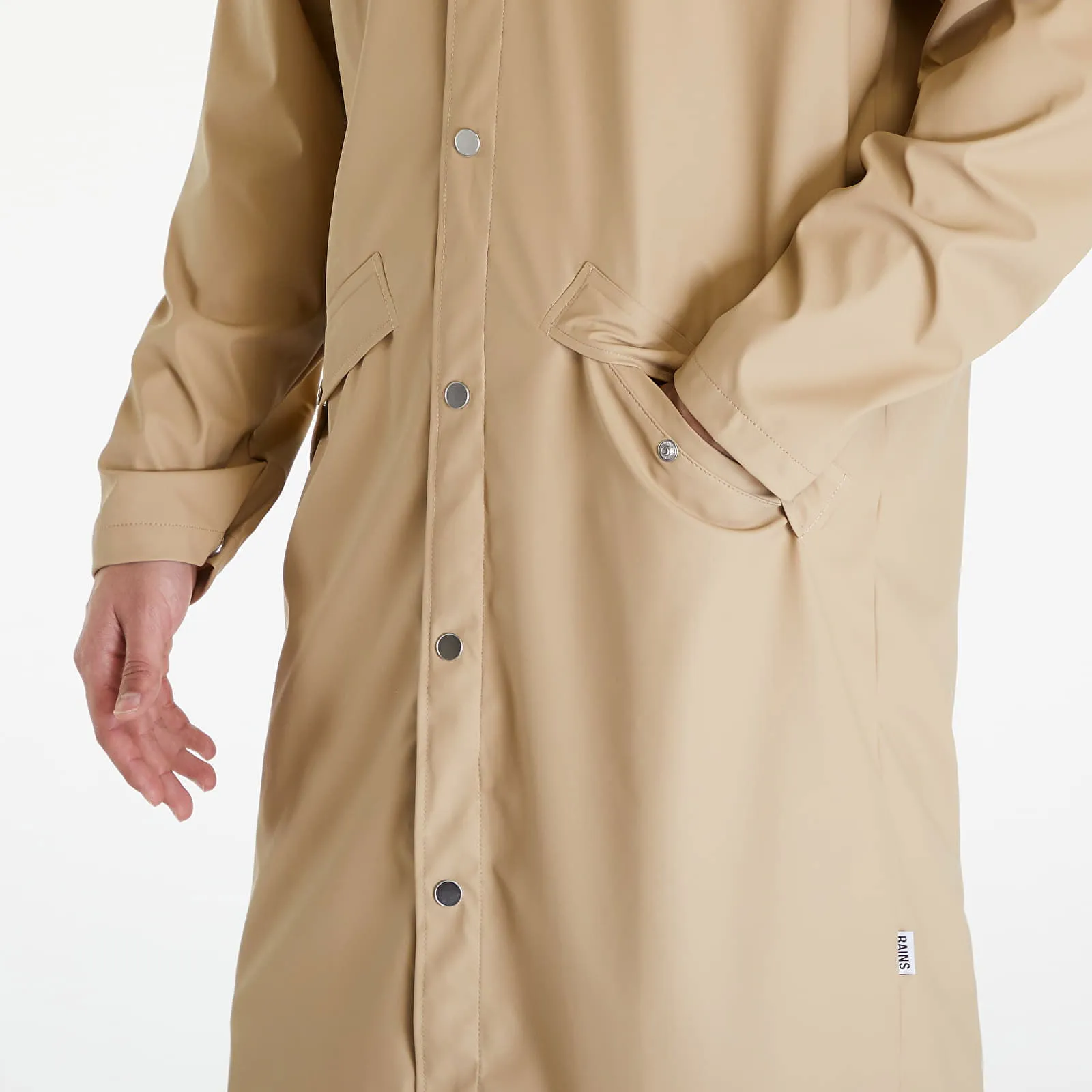 Rains Longer Jacket W3 UNISEX 24 Sand