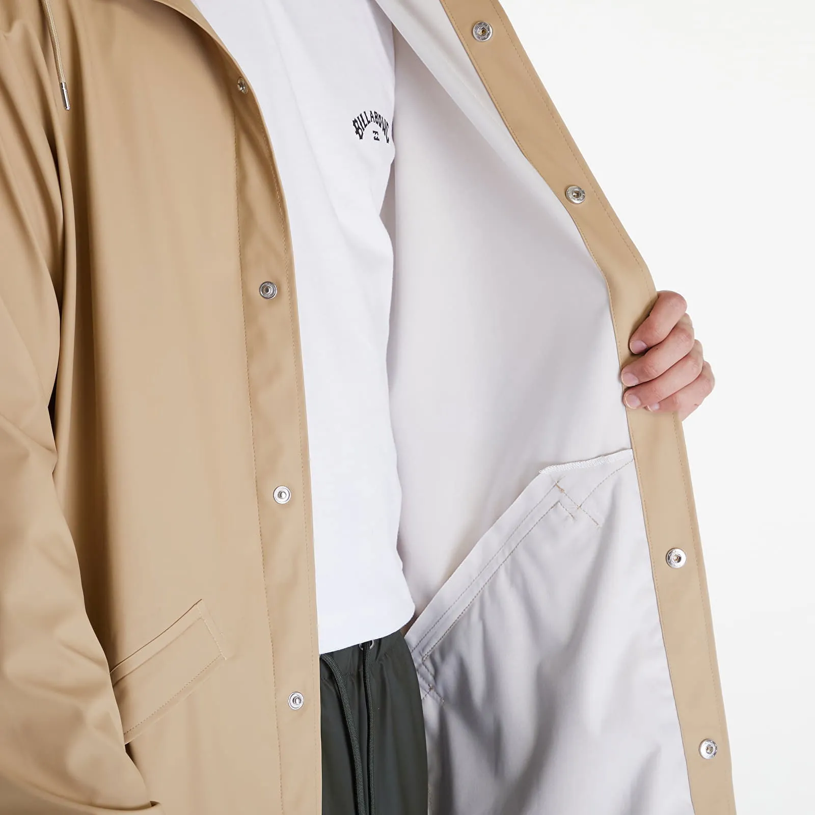 Rains Longer Jacket W3 UNISEX 24 Sand