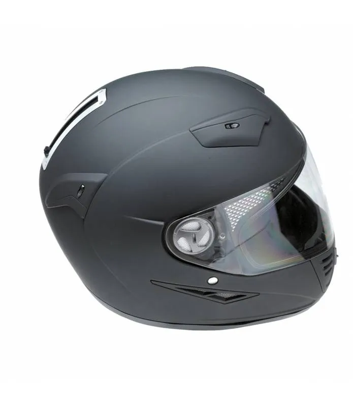 REDBIKE Casco de Moto Integral Homologado ECE Negro Mate ABS pantalla + parasol