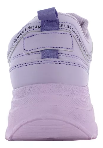 Saetta Tenis Moda Casual Confort Ecopiel Lila Niña 82852