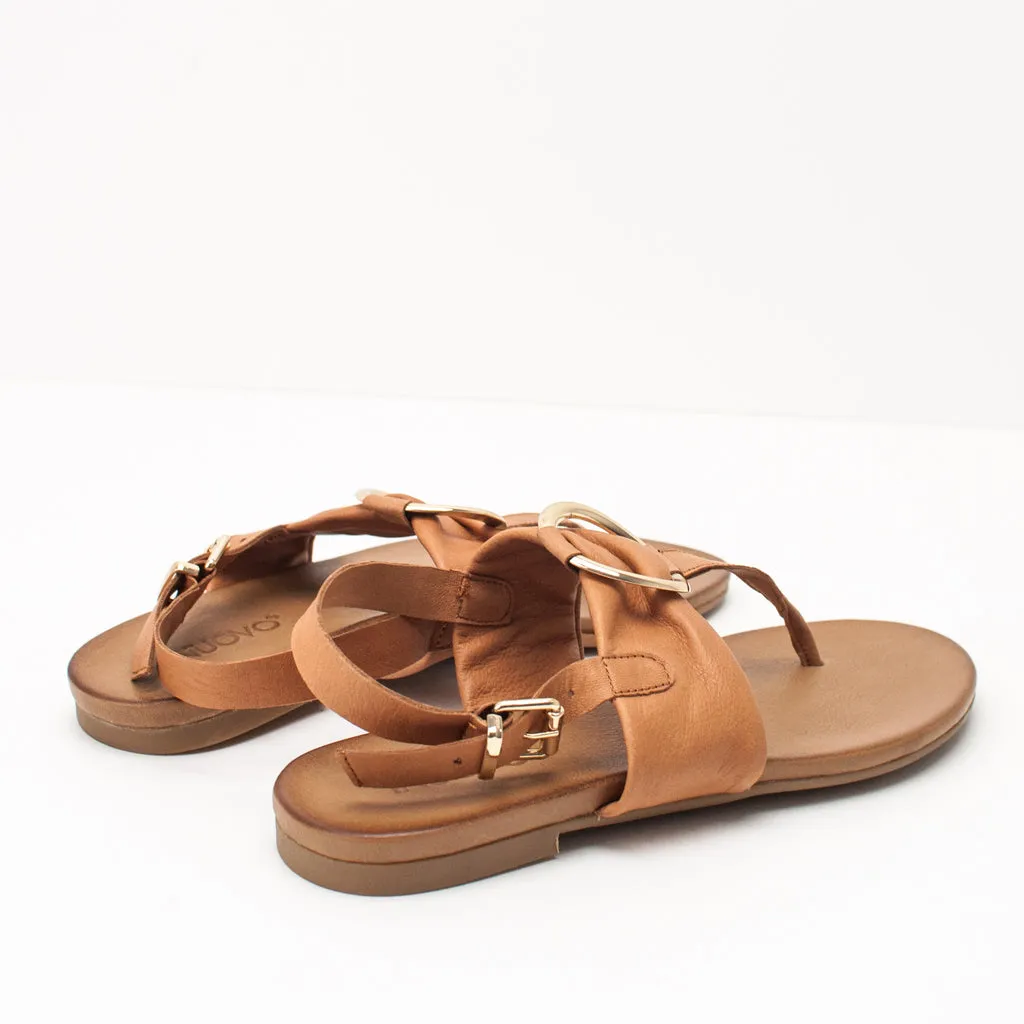 SANDALIA - INUOVO - PLANA CAMEL 101144C