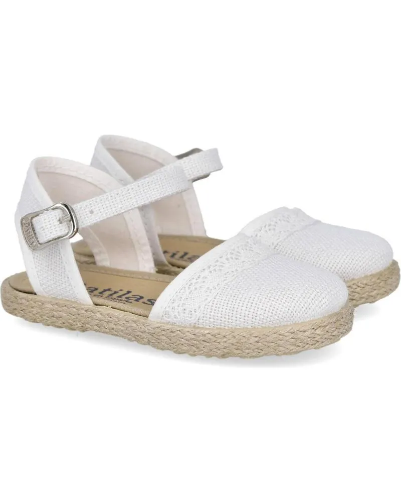 Sandalias BATILAS  de Niña 203-031-26 ALPARGATAS DE ESPARTO PARA NINA  BLANCO