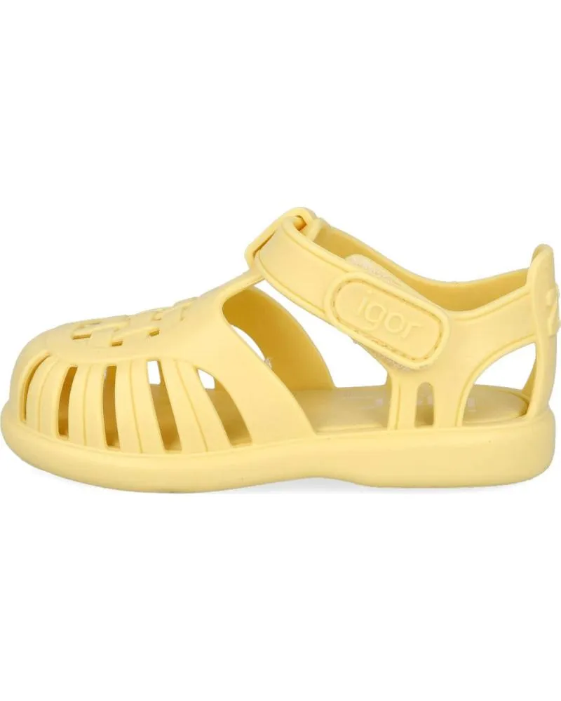 Sandalias IGOR  de Niña y Niño S10271-228 CANGREJERA TOBBY KIDS  SOLID VAINILLA