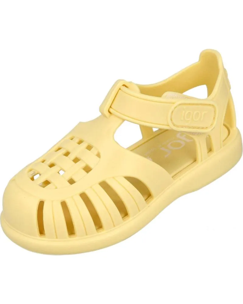 Sandalias IGOR  de Niña y Niño S10271-228 CANGREJERA TOBBY KIDS  SOLID VAINILLA