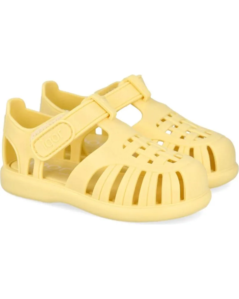 Sandalias IGOR  de Niña y Niño S10271-228 CANGREJERA TOBBY KIDS  SOLID VAINILLA