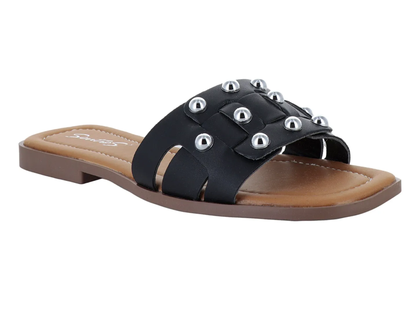 Sandalias Senties 73-485 Negro Para Mujer