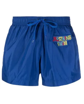 SHORT DE BAO PARCHE LOGO AZUL