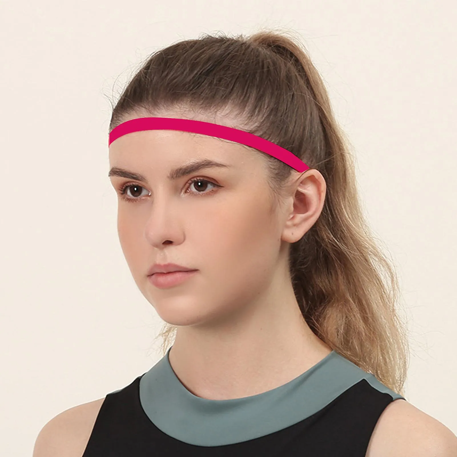 Silicone Grip Non-Slip Sports Headband, Thin  Fashionable, Ideal for Men  Women, Versatile for Running, Basketball  More