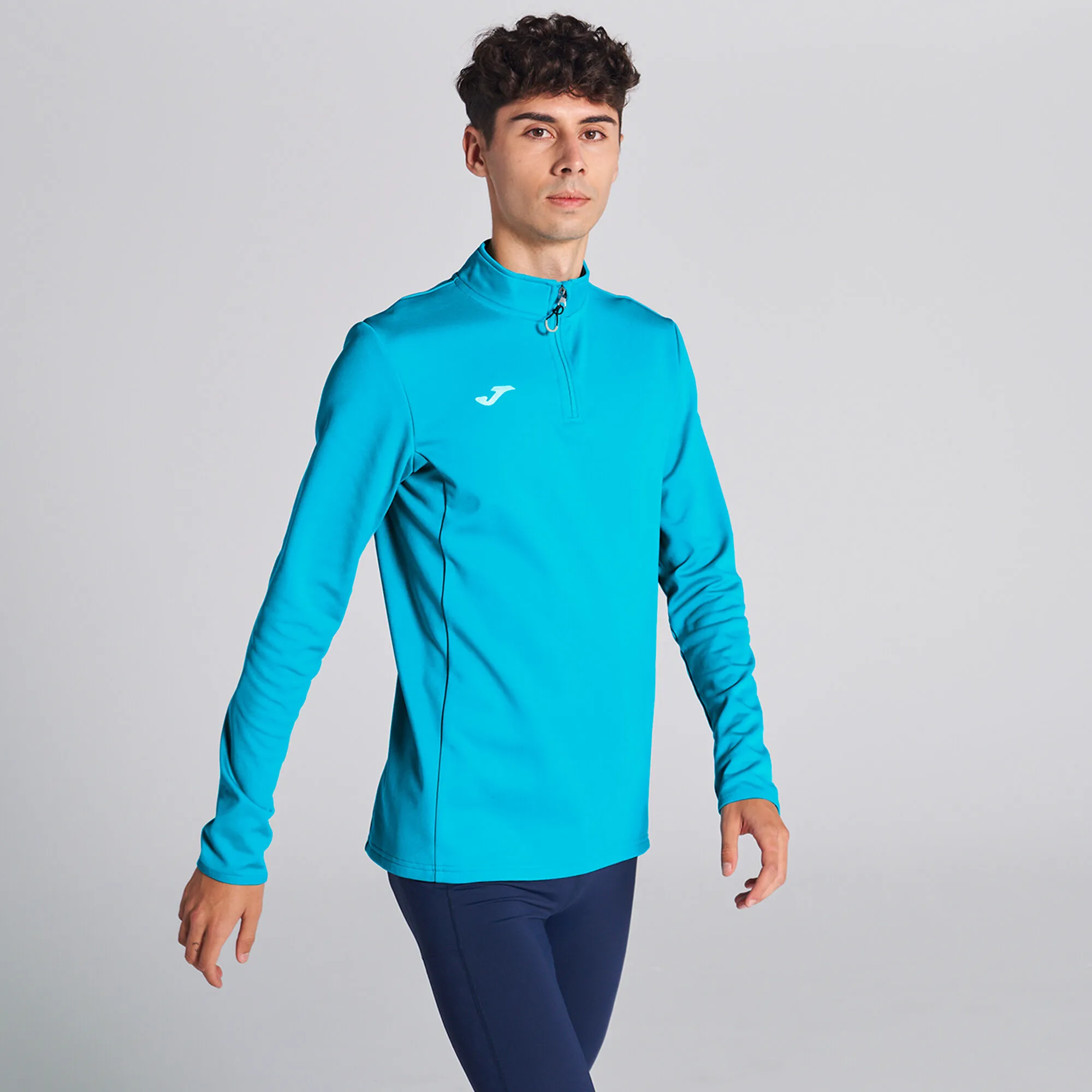 Sudadera hombre Running Night turquesa flúor