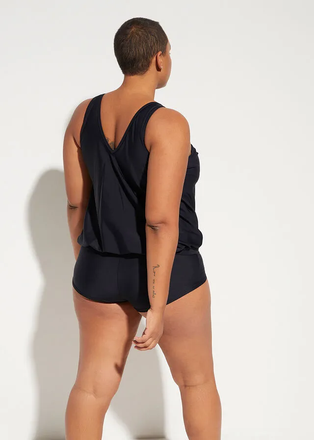 Tankini de secado rápido (2 piezas) Negro