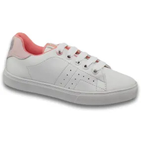 Tenis Para Mujer Deportivos Estilo 1000Hu5 Marca Hurt Acabado Simipiel Color Blanco Rosa