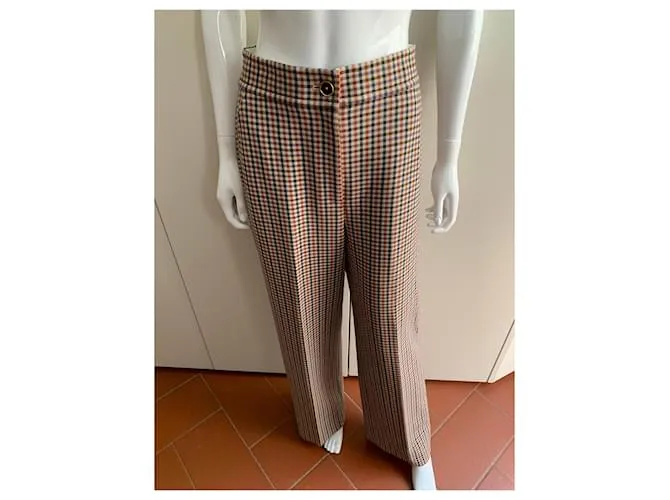 Tory Burch Pantalón retro cuadros Multicolor 