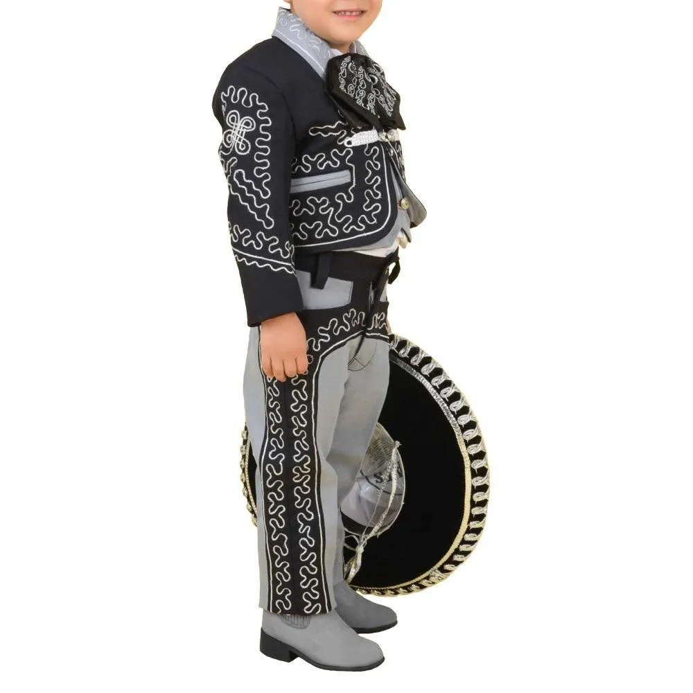 Traje Charro para Nio (TODO INCLUIDO) Gris con Negro imp-72328