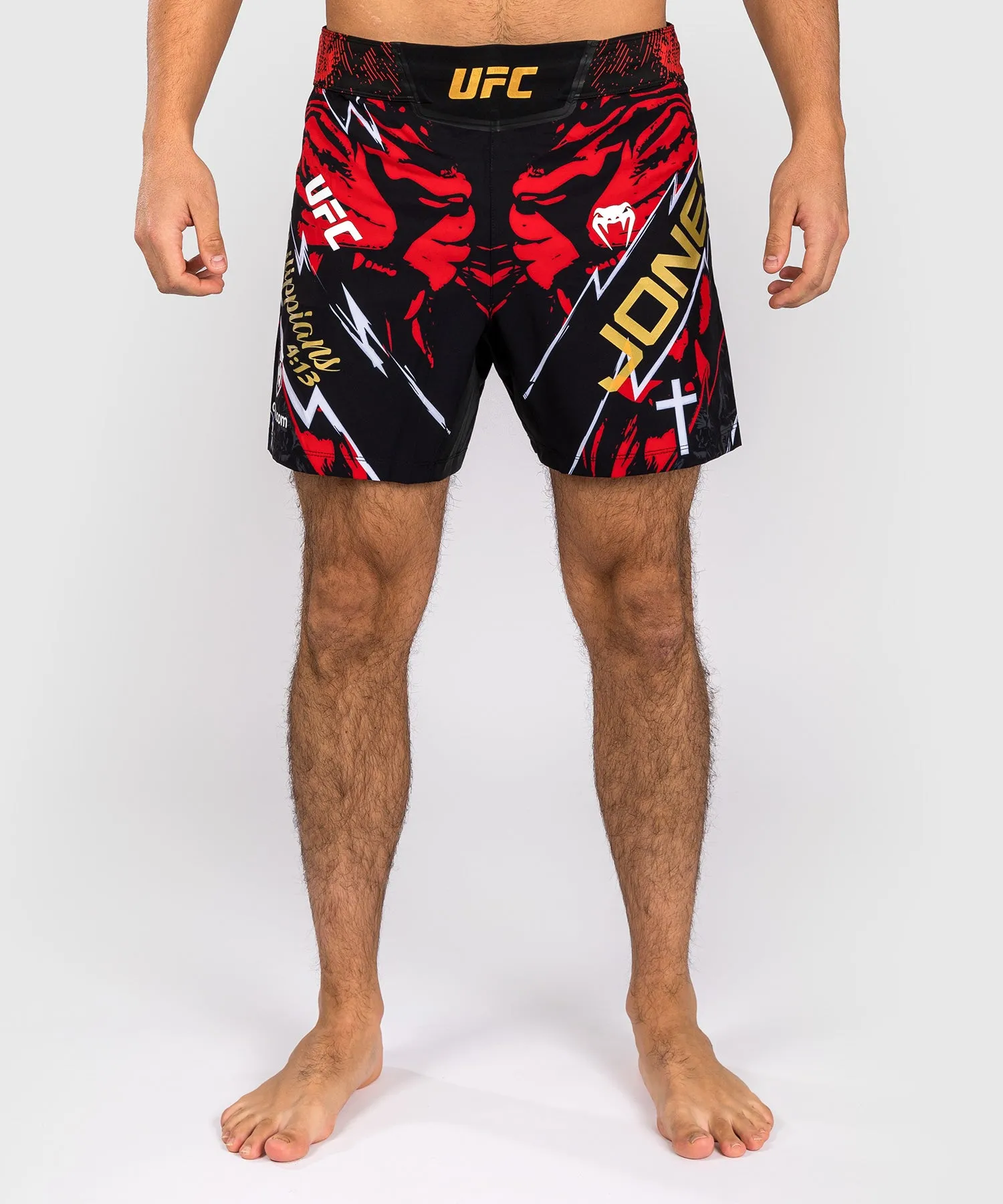 UFC Unrivaled by Venum Jon Jones Pantalones Cortos de Lucha para Unisex - Rojo