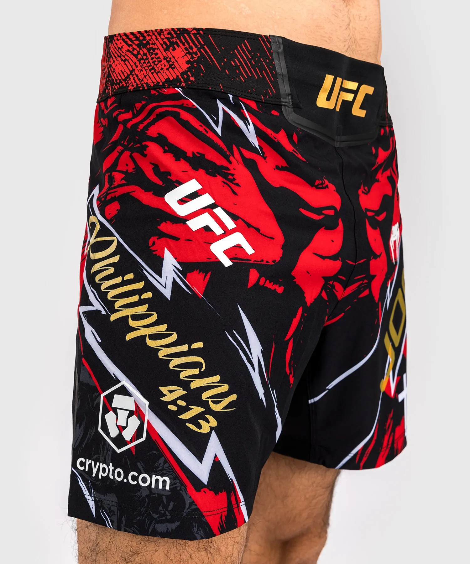 UFC Unrivaled by Venum Jon Jones Pantalones Cortos de Lucha para Unisex - Rojo