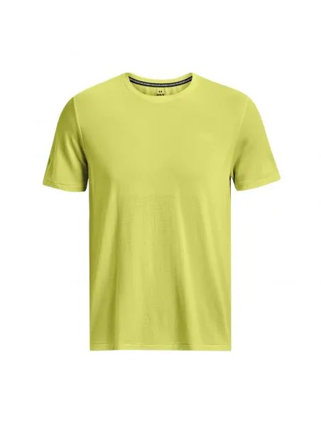 UNDER ARMOUR Camiseta Seamless Stride Hombre Lime Yellow/Reflective