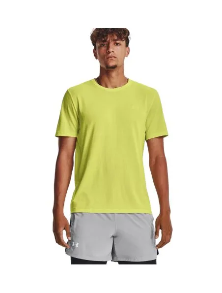 UNDER ARMOUR Camiseta Seamless Stride Hombre Lime Yellow/Reflective