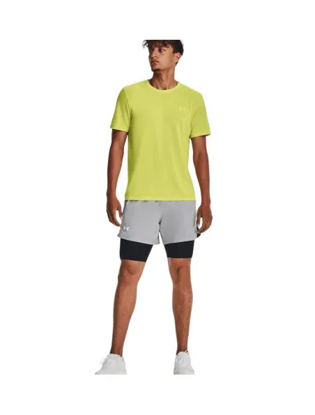 UNDER ARMOUR Camiseta Seamless Stride Hombre Lime Yellow/Reflective