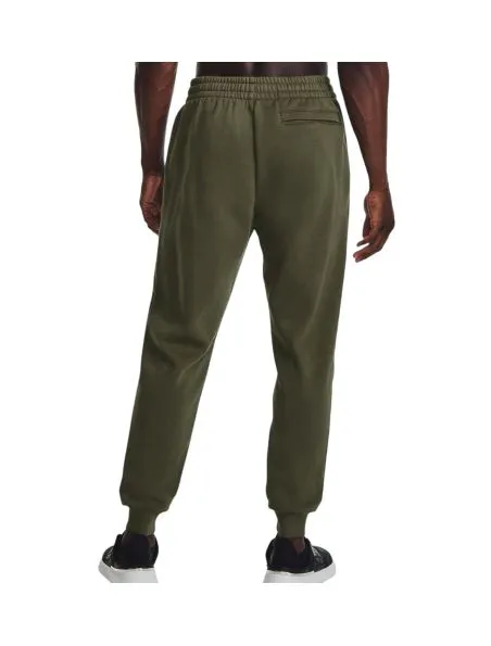 UNDER ARMOUR Pantalones Rival Fleece Joggers Hombre Marine OD Green/White