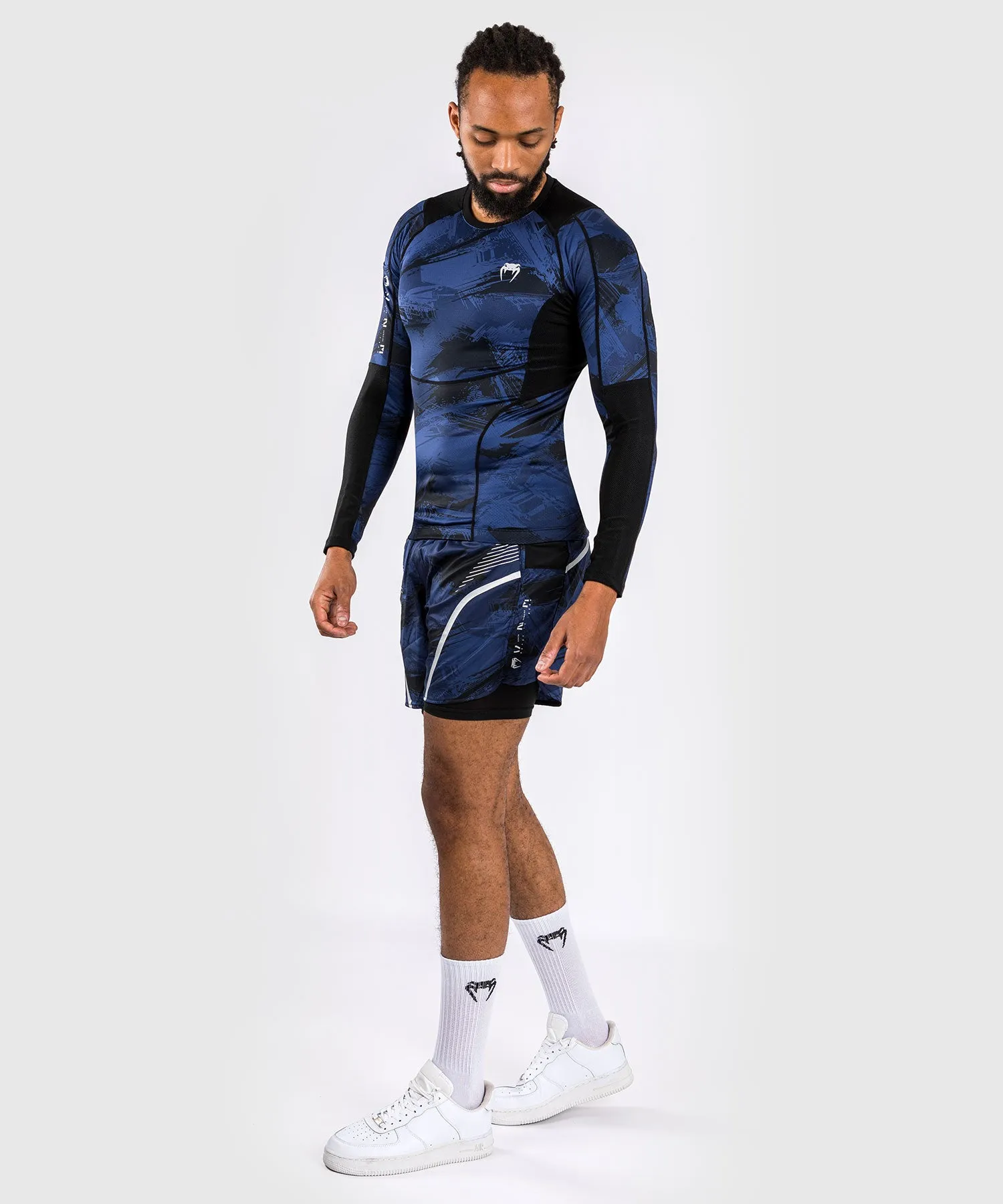 Venum Electron 3.0 Lycra Manga Larga - Azul Marino