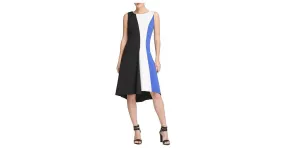 Vestido de Donna Karan Aline Negro Blanco Azul 