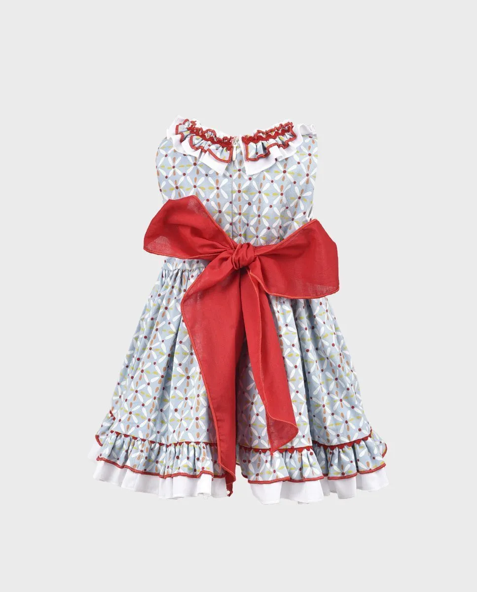 Vestido niña pequeña estampado simétrico