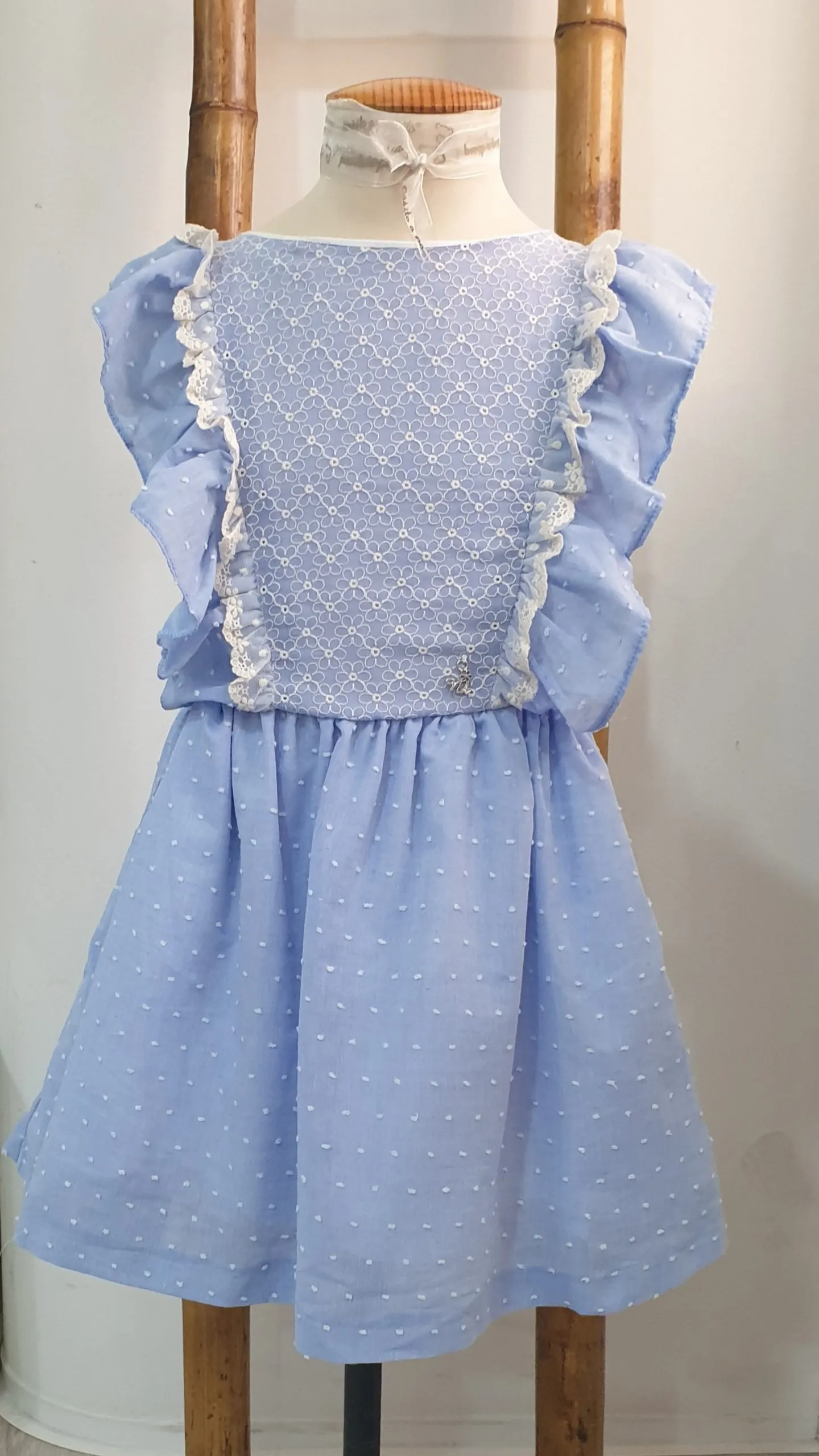 Vestido niña plumeti azulón R180939