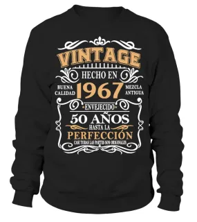 Vintage : hecho en 1967, buena calidad, mezcla antigua, envejecido 50 años. Has… Sudadera Unisex