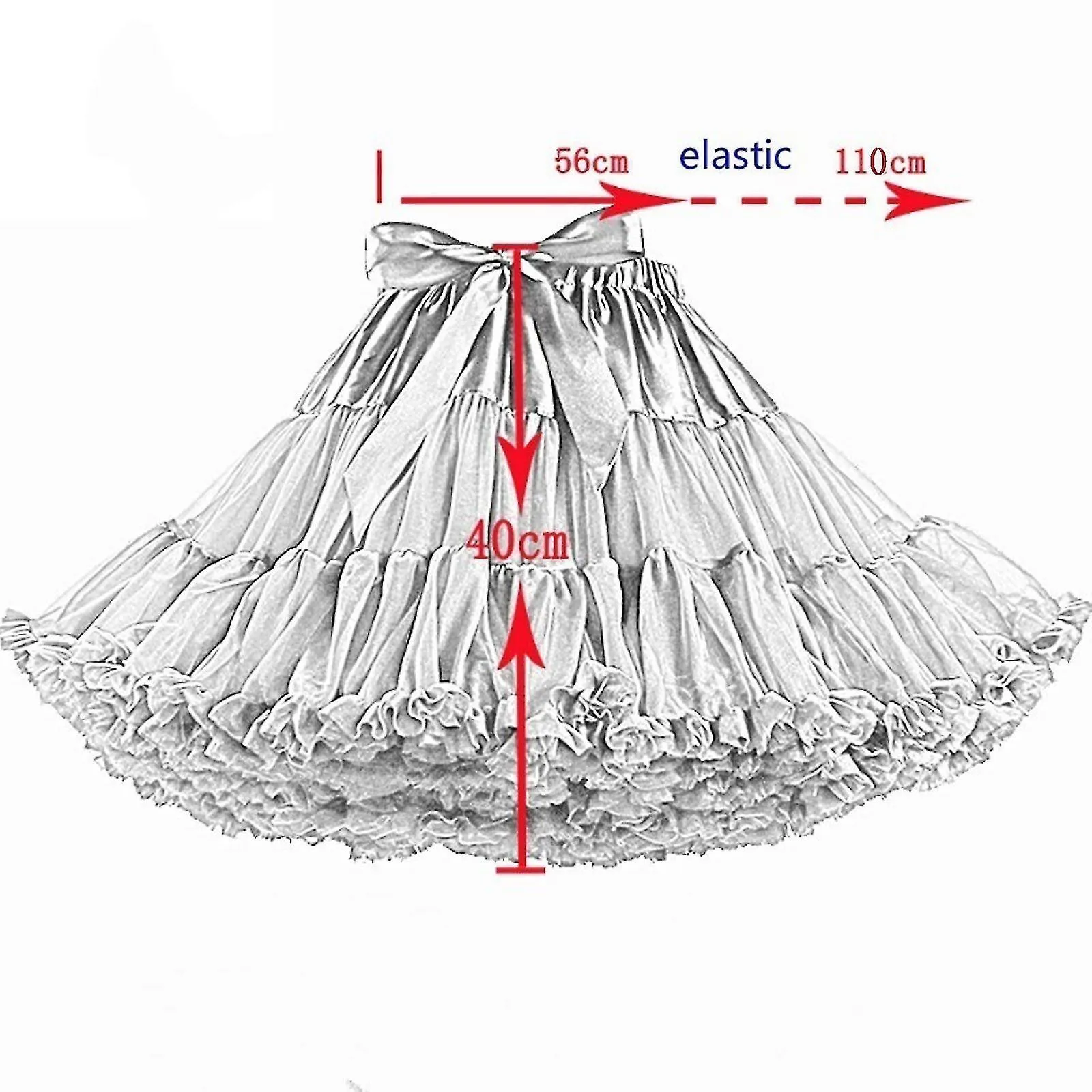 Women Petticoat Underskirt Swing Tutu Princess Skirt Hippy Cosplay Cute New