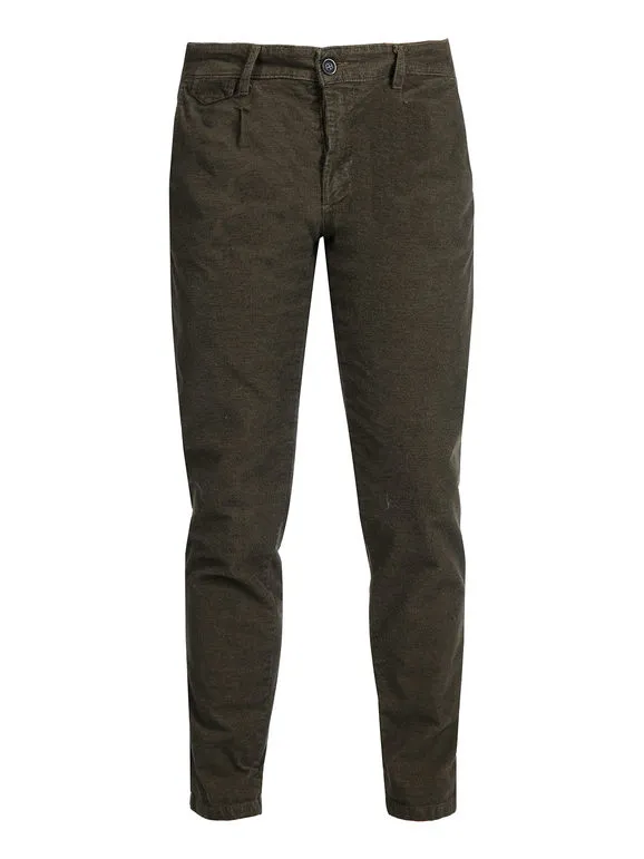 X-Cape Pantalón casual de franela slim fit para hombre