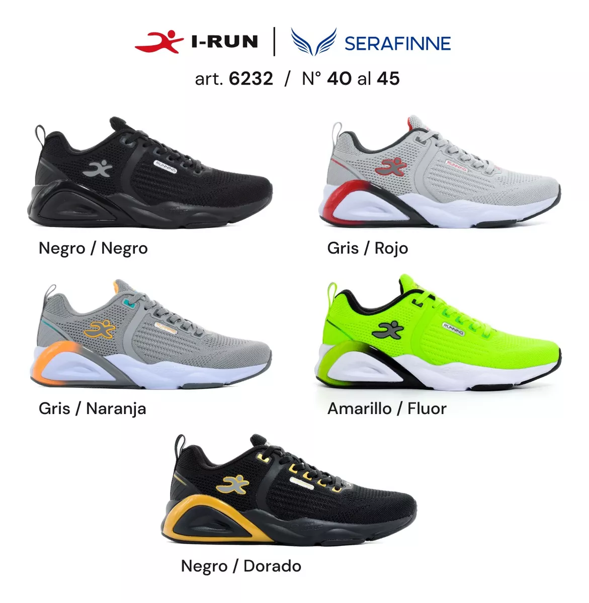 Zapatilla Deportiva Hombre Running Importada Irun 6232