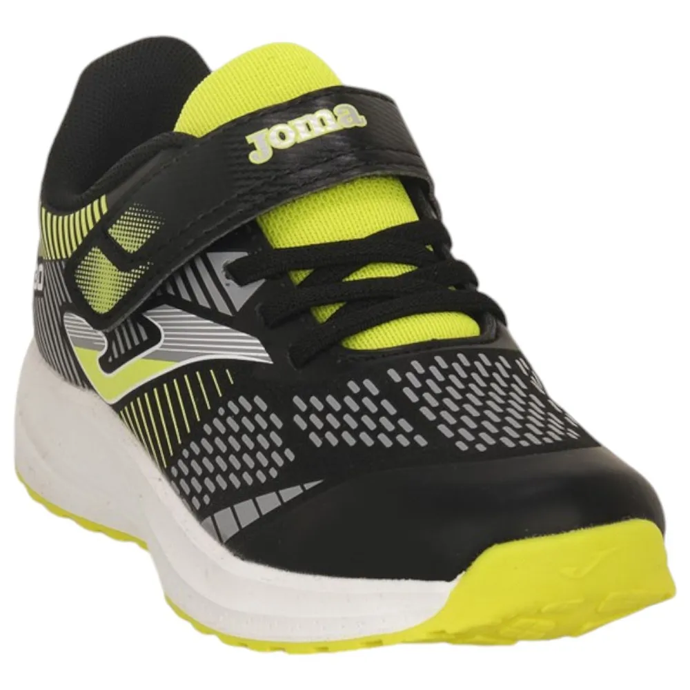 ZAPATILLAS JOMA JR30 JR 2401 NEGRO AMARILLO FLUOR JR30W2401V RUNNING NIÑO