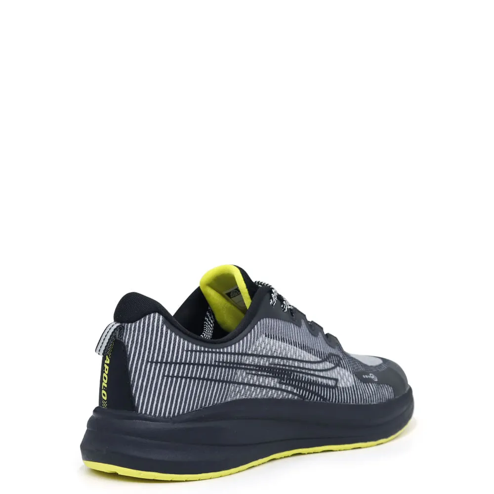 Zapatillas Running Hombre APOLO AH23-32 Negro Gris