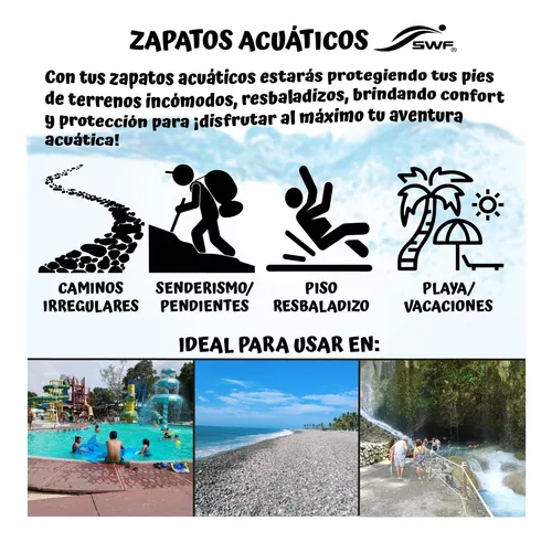 Zapato Acuatico Aquashoes Playa Natacion Buceo Agua Swf1001