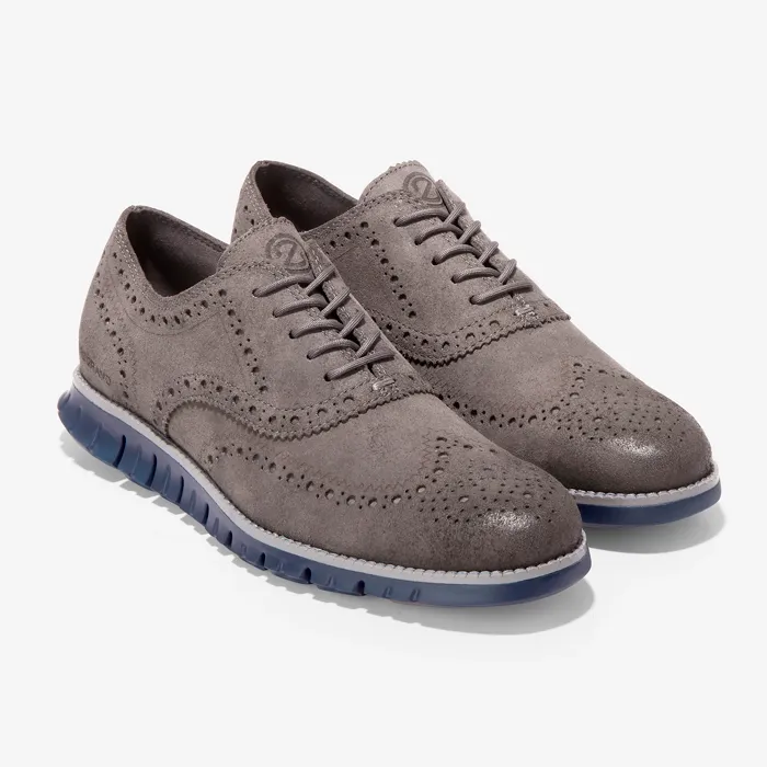 Zapato Casual ZERØGRAND Wingtip Oxford Navy