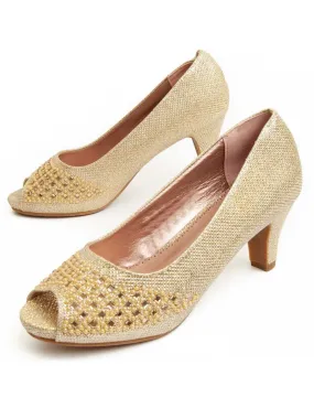 Zapato De Tacón Para Mujer.  Montevita  Unne63  92362 Dorado