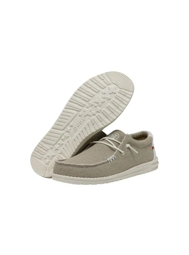 Zapato Hombre Hey Dude Wally Braided Beige