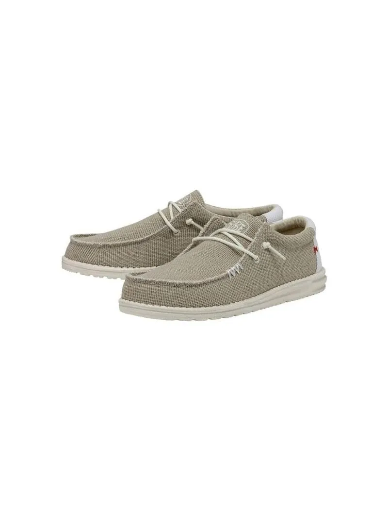 Zapato Hombre Hey Dude Wally Braided Beige