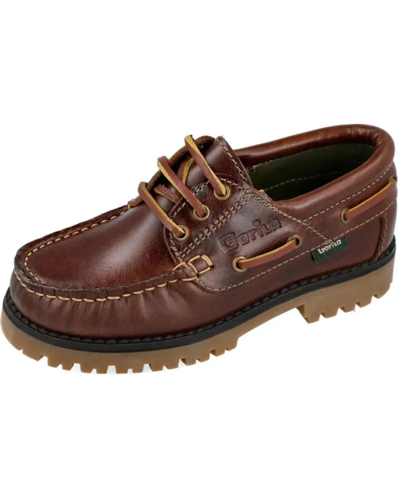 Zapatos de Hombre y Niño GORILA NAUTICO CORDON MARRON